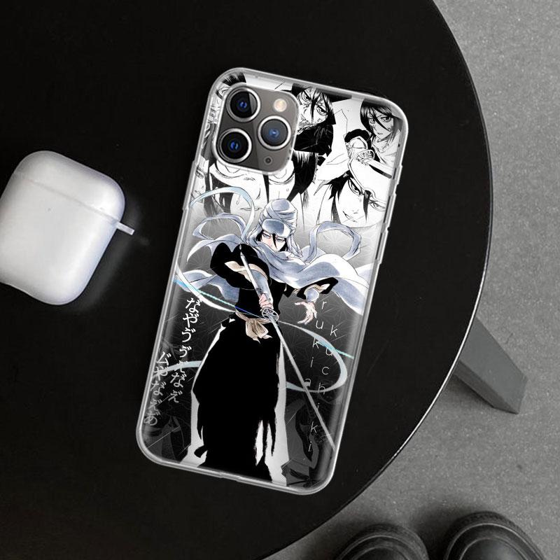 Чехол для телефона Bleach Кучики Рукия для iPhone 11 12 13 Mini 14 15 Plus 16 Pro Max 17 Air 7 8 + SE Арт Индивидуальный Fundas 11 12