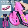 Kids Scooter, Double Brakes, Metal Frame, Footrest, Foldable, 3-8 Years, Pink