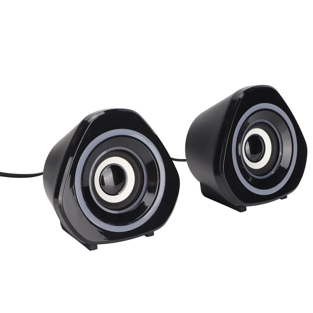 Настольный динамик с питанием от USB, мощный сабвуфер, настольный мини-светодиодный динамик для PalyStation4, компьютера, ноутбука, черный с синей подсветкой