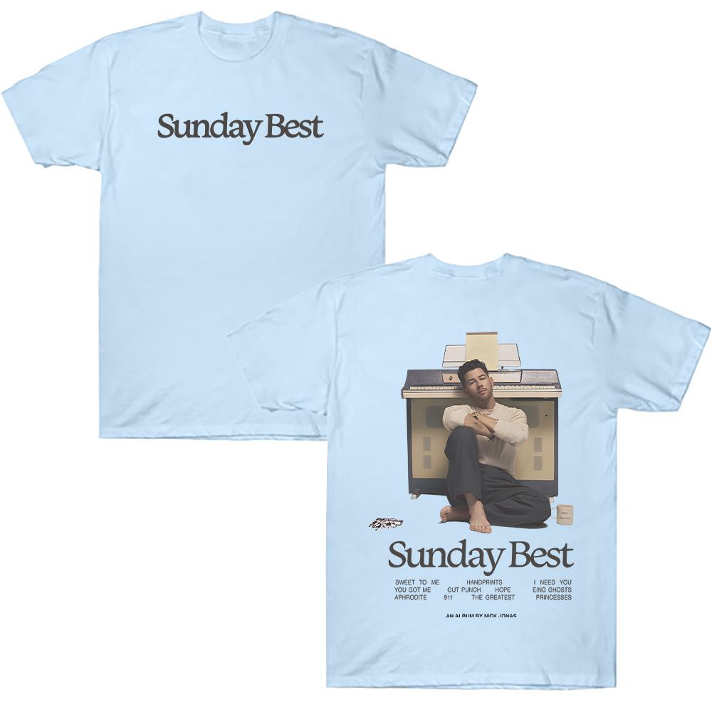 Nick Jonas Sunday Best Tracklist Tee Men Women Cotton T Shirts Short Sleeve Fashion Breathable Tops Short Sleeve Tee