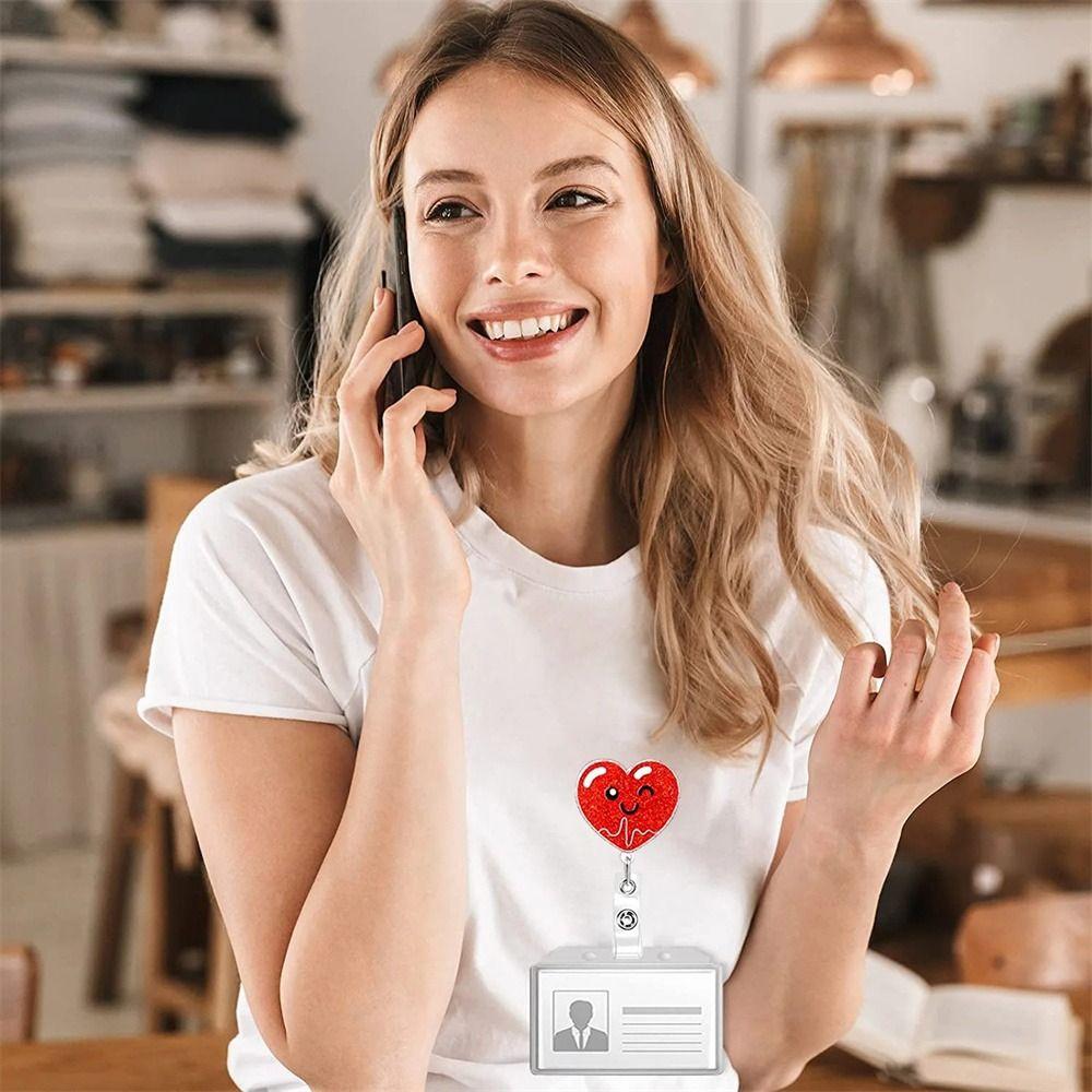 360 Rotating Retractable Badge Reel Human Organs Easy Pull Buckle ID Badge Holder Nurse Doctor