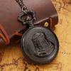 Мужские карманные часы в стиле стимпанк Black Hells Bell Pattern Кварцевые карманные часы Ожерелье Подвеска FOB Цепные часы Лучшие подарки для мужчин и женщин