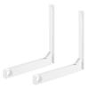 Tower Wall-Mounted Folding Clothes Drying Pole Holder (Set of 2) - Compatible with Drywall Walls (Includes Drywall Tweezers and Wood Screws)