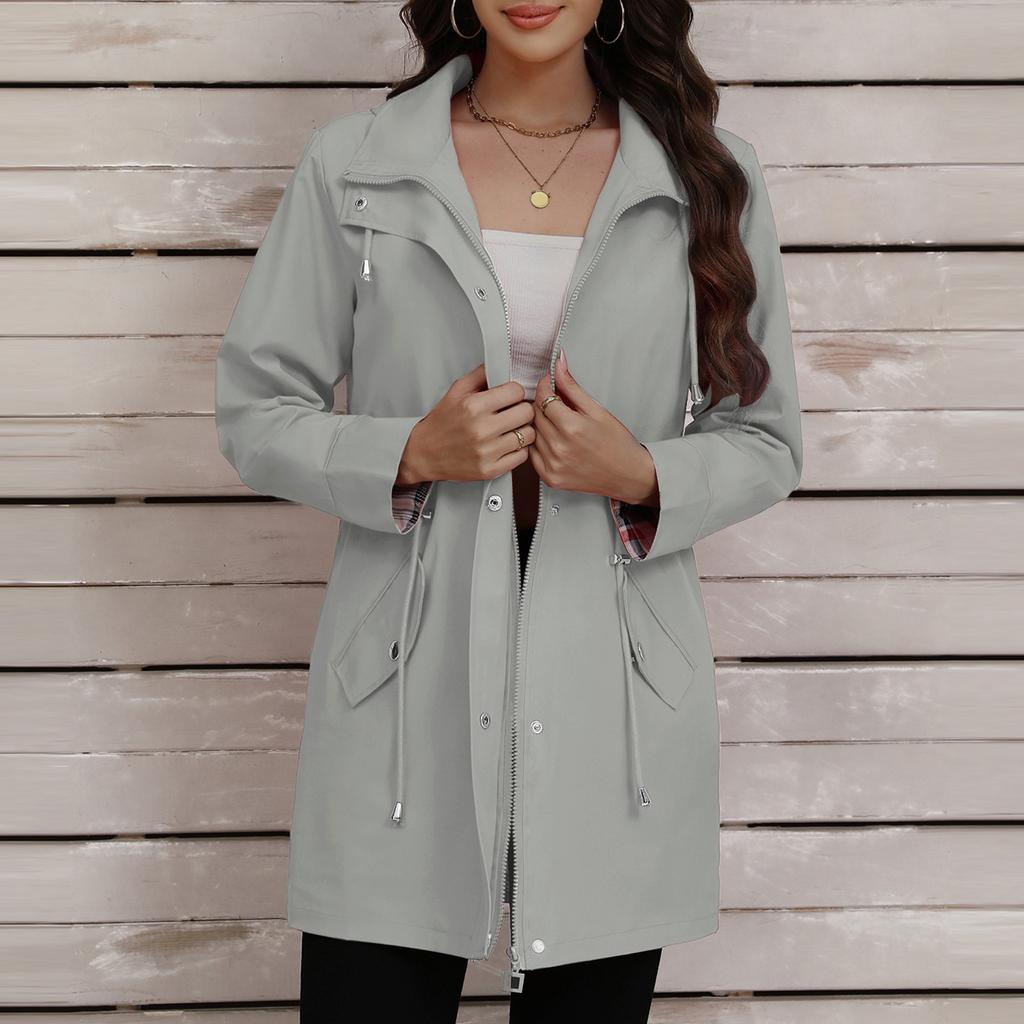 Женская мода, новая утягивающая куртка с капюшоном и хардшеллом, женская повседневная куртка