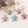 Good Fortune Key Ring Holder Rhinestone Hanging Pendant New Turtle Keychain Bag Pendant