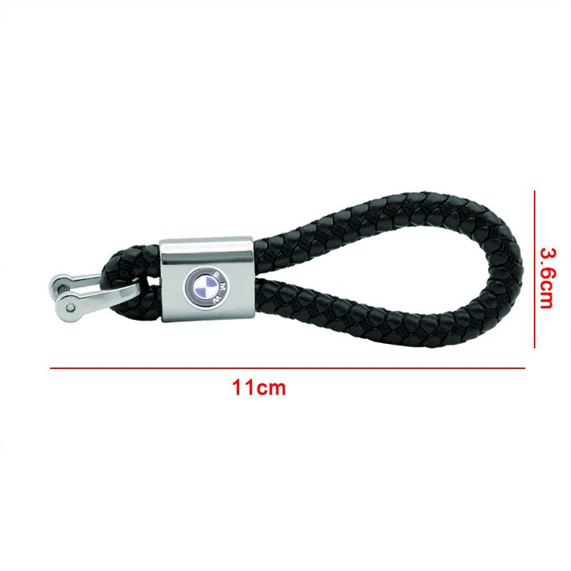 NXY1 For BMW Leather Braided Car Key Ring Hand Woven Keychain Hanging Accessories For BMW M E34 E36 E60 E90 E46 E39 E70 F10 F20 F30 X