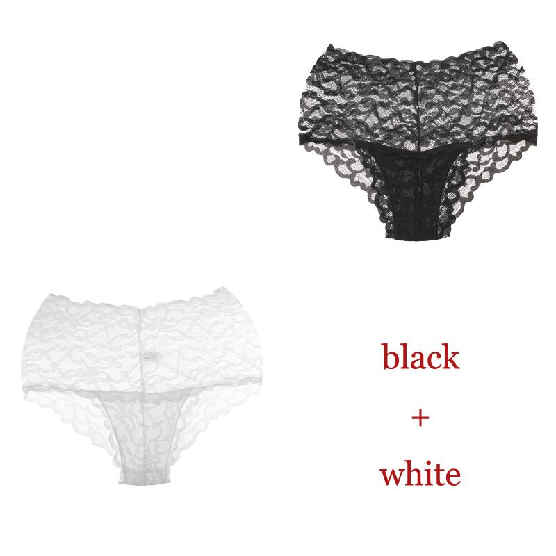 CINOON 2 шт./лот Новые трусики Женское кружевное нижнее белье Сексуальные трусы с высокой посадкой Вышивка Стринги Нижнее белье Однотонное Прозрачное Женское белье