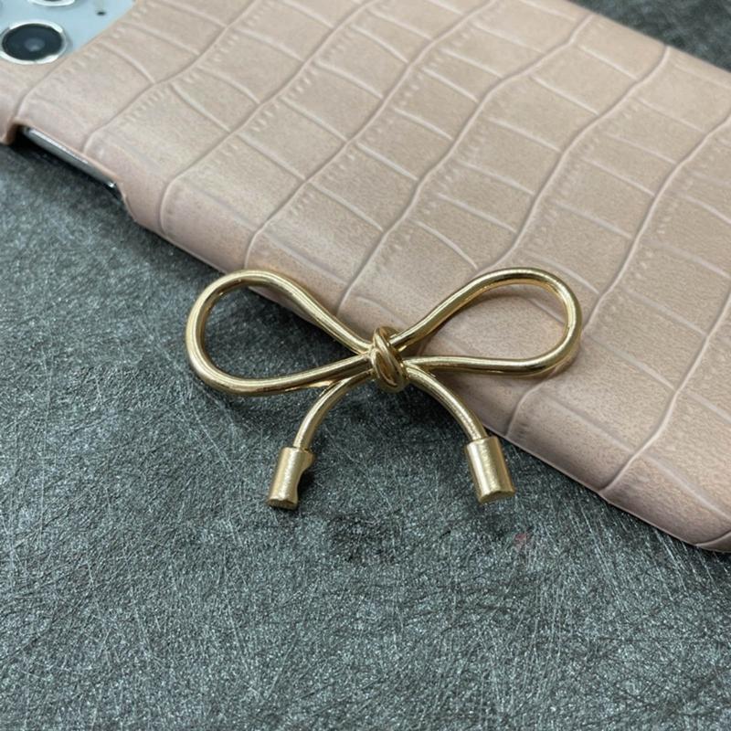 Элегантный золотой/серебряный бант, стильный аксессуар для рукоделия, металлические бабочки-узлы для поделок своими руками и украшения телефона