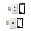 Ethernet Wall Plate Female Pass Through Outlet Panel for Networks Connectors Single/Double Port TV Cable Wall Plate