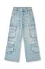 Diesel Women's Relaxed D-Sire-Cargo-D Denim Pants, Size L.30, A133170DBCX, 27-inch, Light Indigo Blue, 01