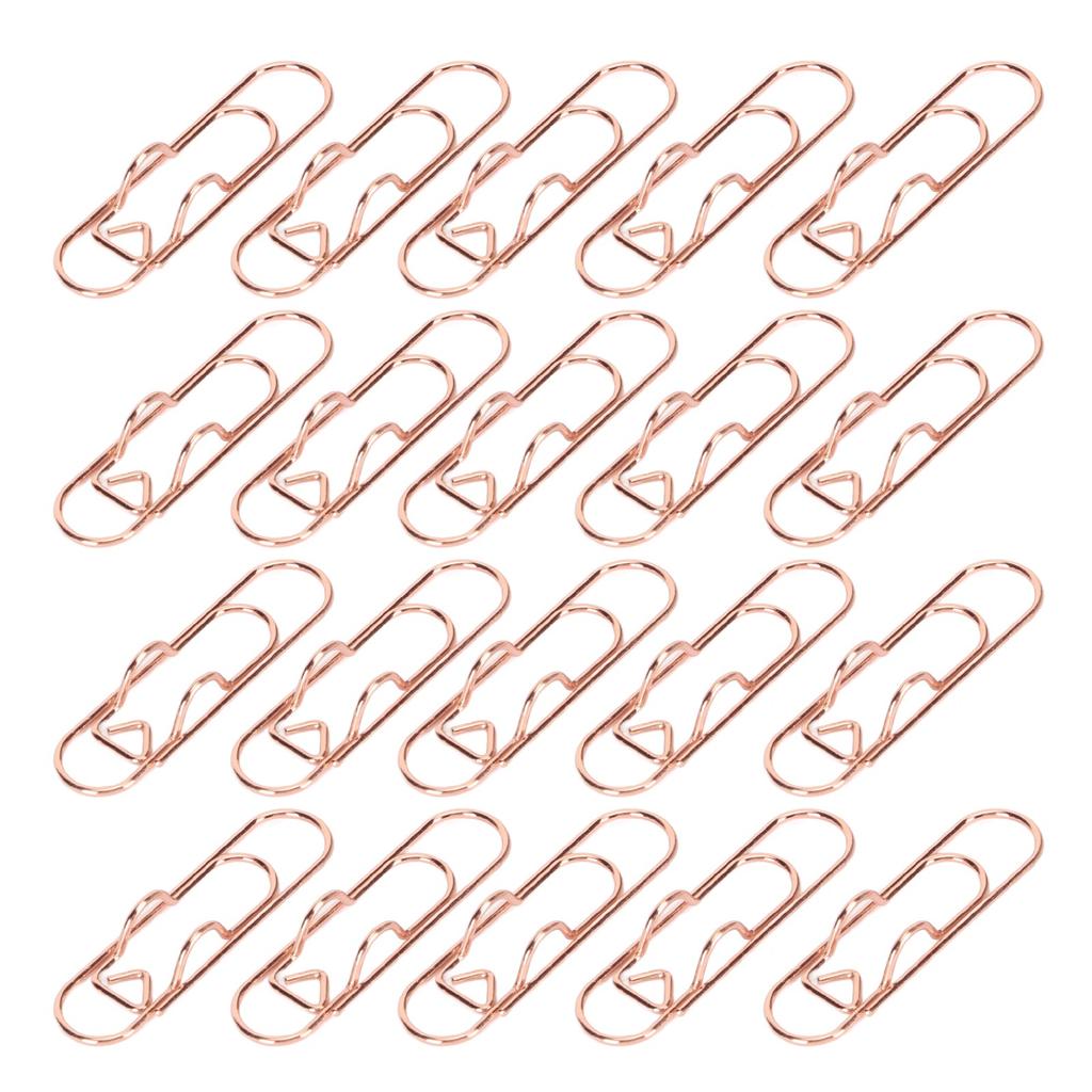 20Pcs Metal Pen Clips Sturdy Metal Strong Clamping Gold Book Pen Holder for Office Scho