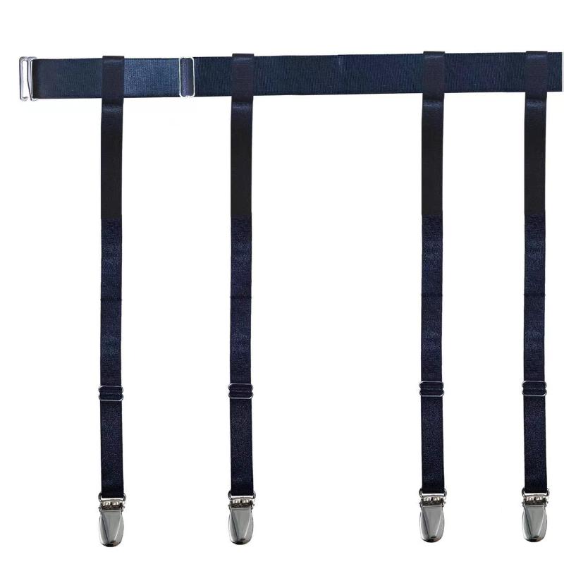 Black Simplicity Sexy Garter Belt for Women Thigh High Stockings Adjustable Elastic Leg Sock Suspenders Belt 4/6 Metal Clips