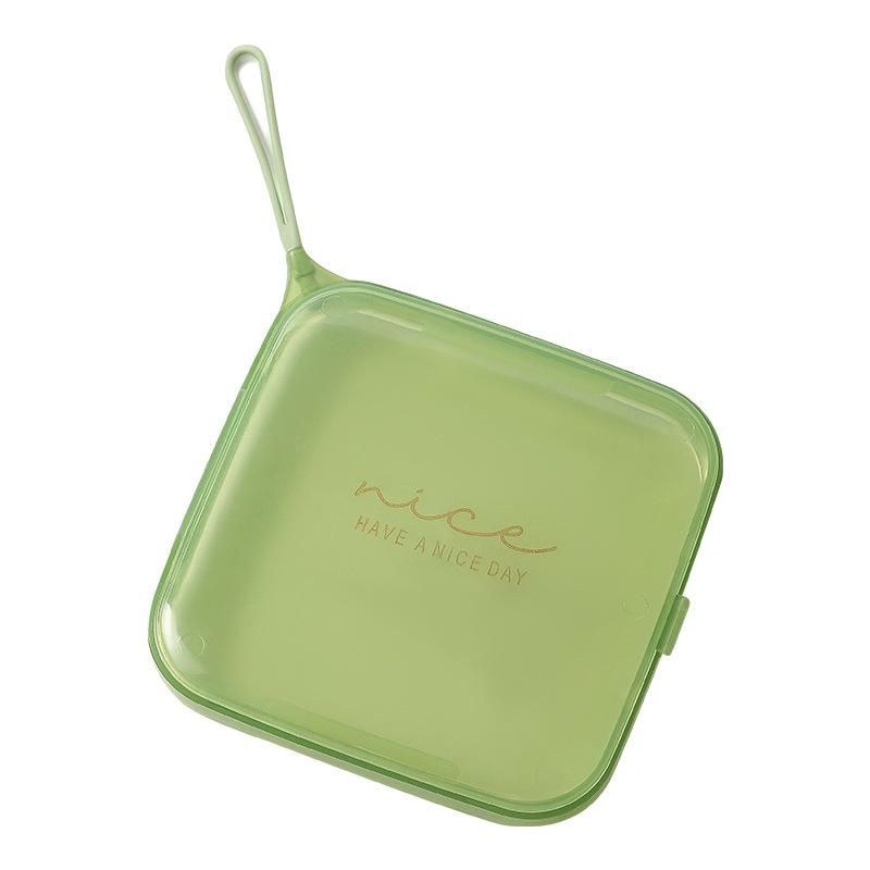 Квадратная коробка для маски, новая креативная портативная коробка для хранения пылезащитной маски, противообрастающая крышка, пластиковый зажим для временного хранения