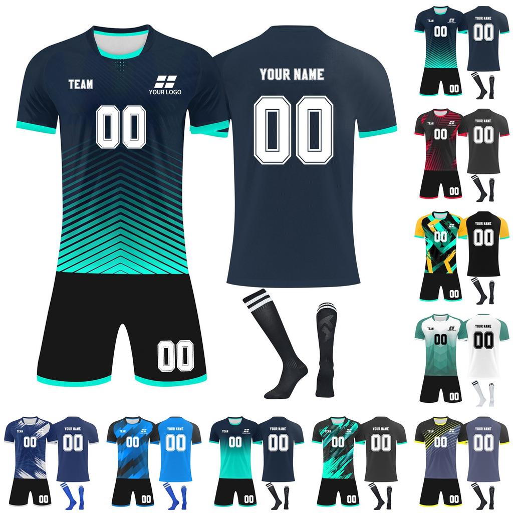 Personalised Shirts Kit Mens Girls With Name Number Custom Football Jerseys For Boys Training Suit