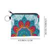 Boho Change Small Coin Purse Mini Wallet Coin Bag Flower Print Pouch Waterproof With Zipper Exquisite Present For Women Girls