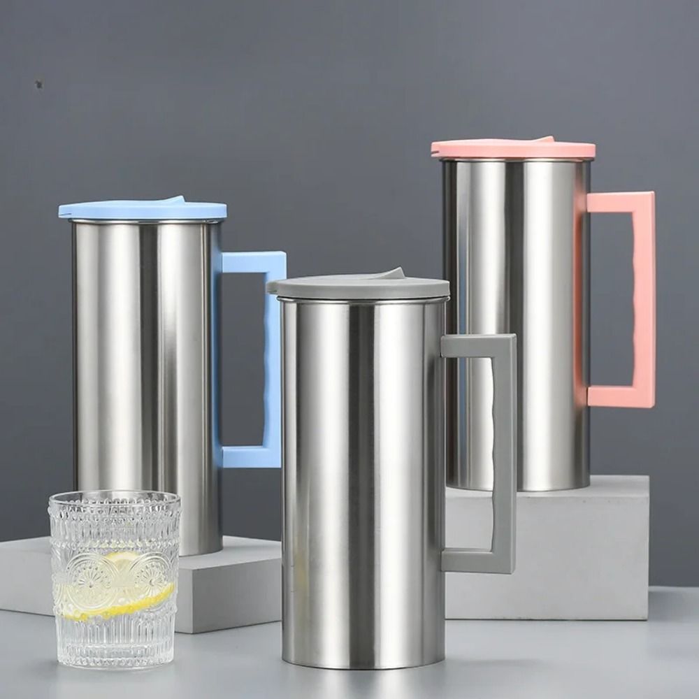 Бутылка для воды из нержавеющей стали с металлической ручкой, предотвращающей ожоги, для кофемашины Cold Brew для путешествий