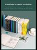 Выдвижная железная подставка для книг: Складной настольный дисплей для школьников и органайзер для канцелярских принадлежностей
