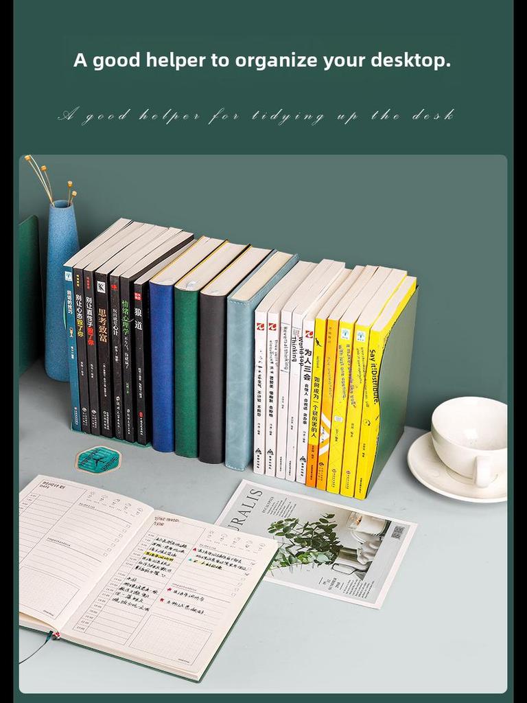 Выдвижная железная подставка для книг: Складной настольный дисплей для школьников и органайзер для канцелярских принадлежностей