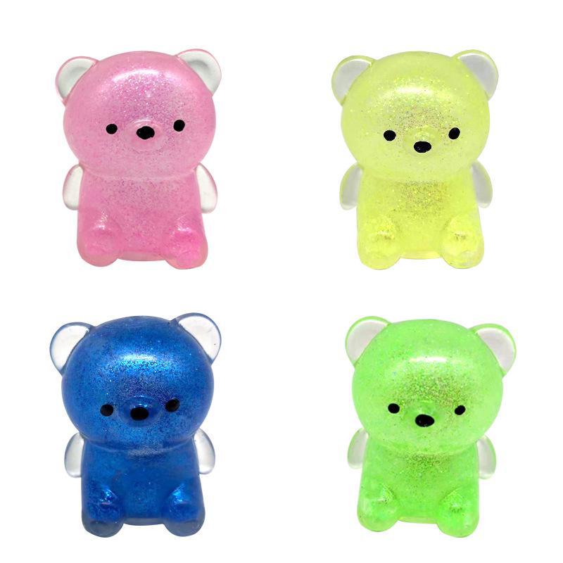 Игрушка для снятия стресса Gold Powder Bear – Squeeze Music Cute Vent Beads Ball