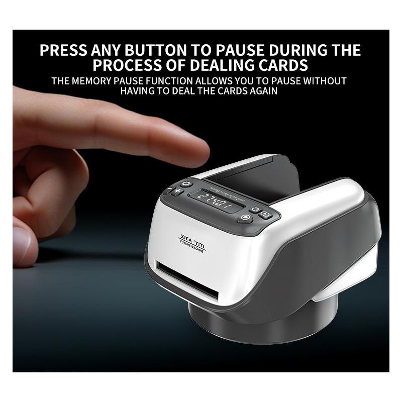 Rechargeable Electric Automatic Cards Dealing Machine 360° Rotating Playing Cards Dealer for Home Party Games Max. 4 Decks