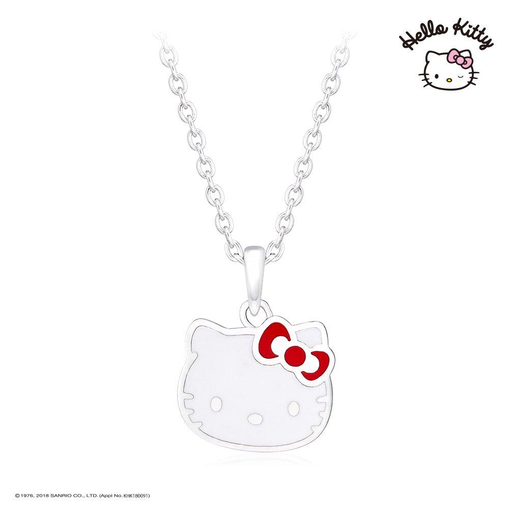 Sawnio Hello Kitty Ювелирное изделие Подвеска из серебра с эмалью Hlsn332W