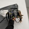 Fashionable Small Batch Diamond Check Handbag 2023 New Winter Shoulder Crossbody Bag