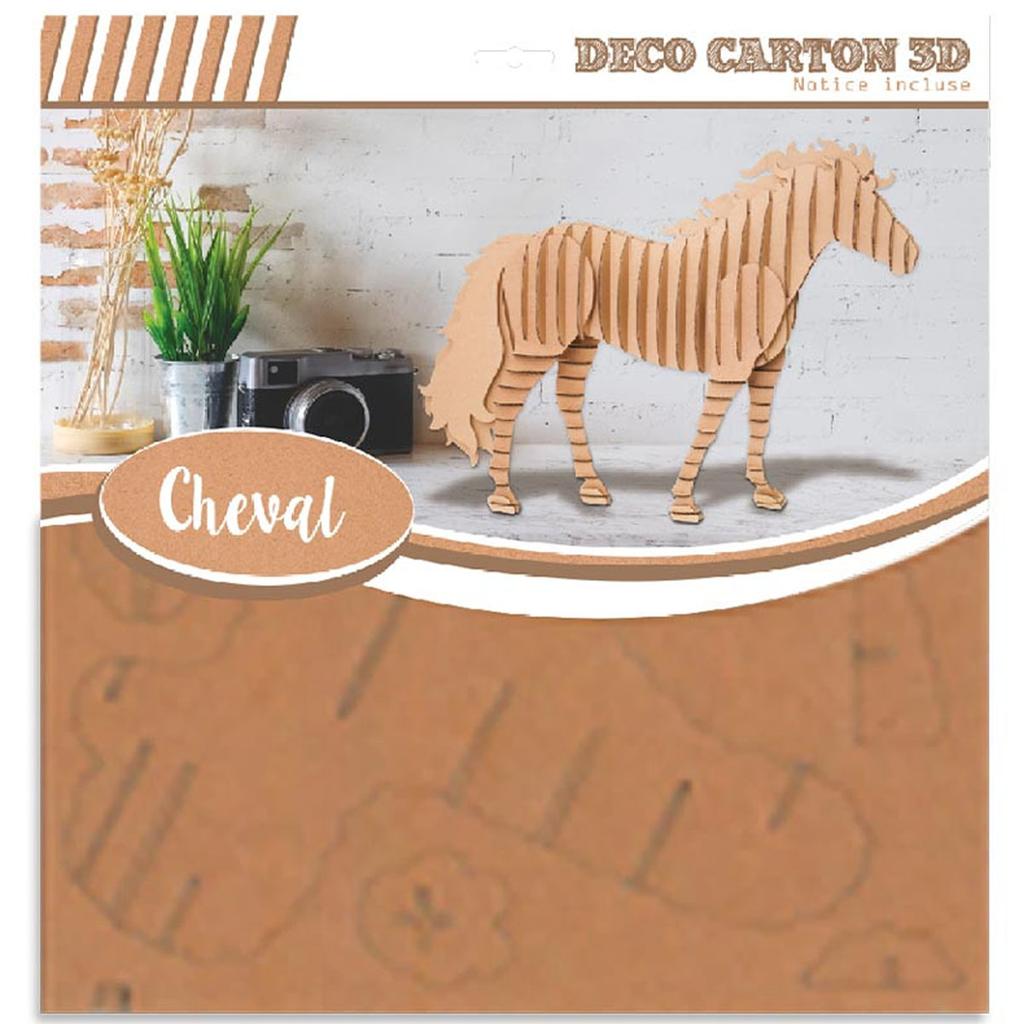 Les Trésors De Lily [A2713] - 3D фигурка из картона "Лошадь" - доски 30х30 см.