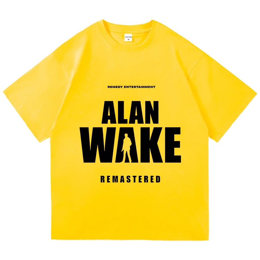 Игровая футболка Alan Wake 2 Хлопок Короткий рукав Женские Мужские Футболки Уличная одежда Унисекс Свободная Повседневная Круглый вырез Женская Футболка Топ