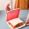 Silicone Sandwich Keeper Toast Storage Container Reusable Hanging Design Microwave Safe Portable Lunch Box for Home Office