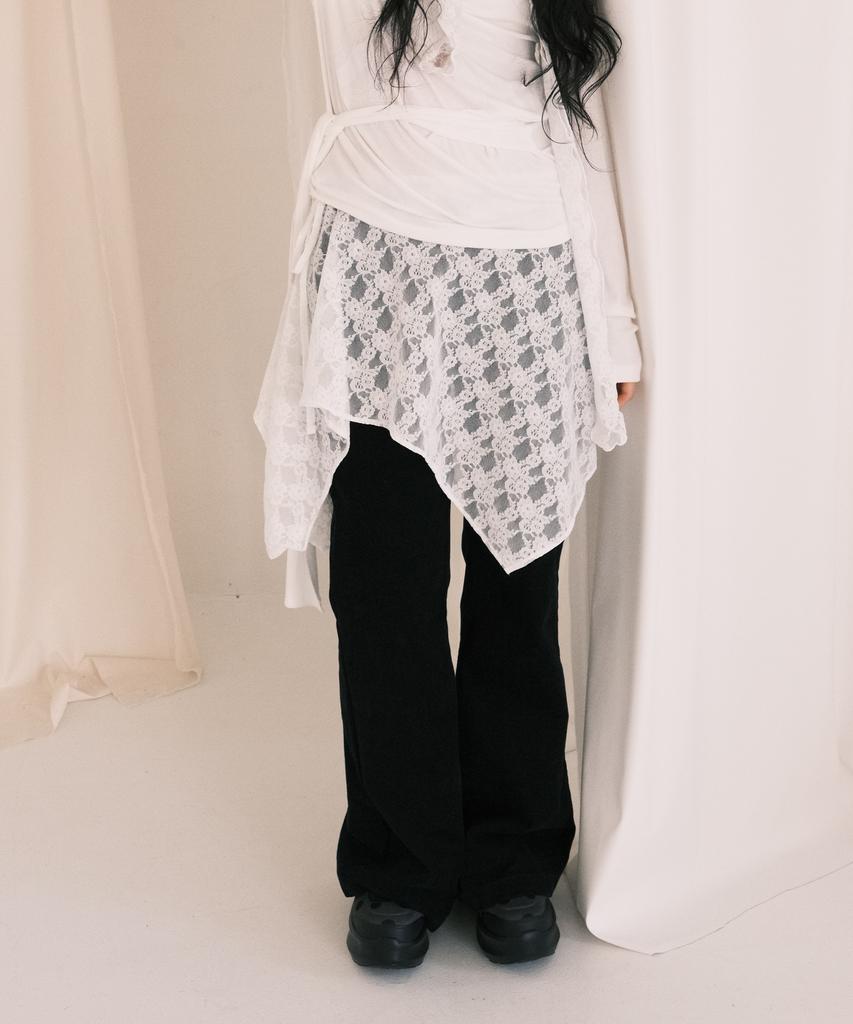 Wrap-юбка Peulaegeupam с цветочным кружевом (2 цвета)