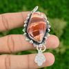 Sterling Silver Marquise Natural Red Snakeskin Jasper Wife New Pendant Jewelry