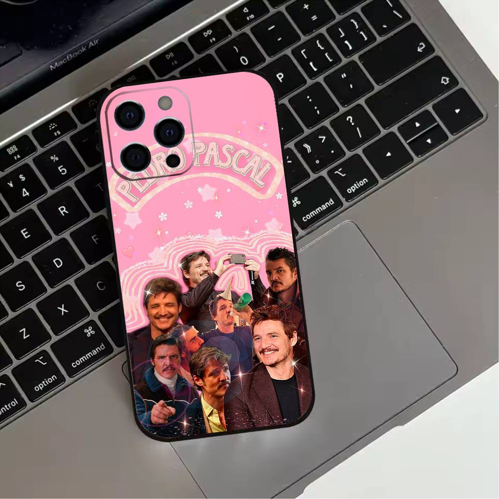 Pedro Pascal Phone Case For iPhone 17,16,15,14,13,12,11 Plus,Pro Max,XS,Soft Silicone Black Cover