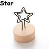 Decor Home Decoration Memo Card Round Wooden Holder Message Left Supporter Photo Frame Picture Clip