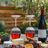 1/2Pcs Wine Glass Easy to Clean Dishwasher Safe Large Capacity Inverted Striped Design High Transparency Wine Glass
