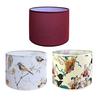Drum Lampshade Floral Printed Lamp Shade Linen Handcrafted Rustic Lamp Shade for Table Lamps Floor Lamps Farmhouse Decoration