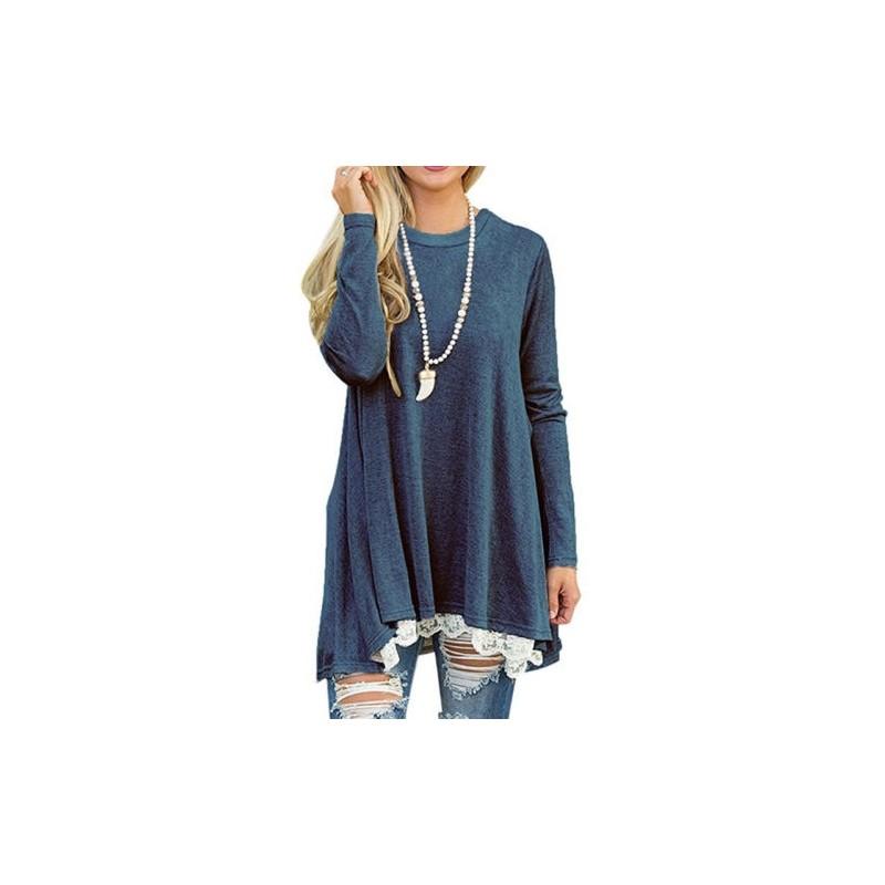 Premium Quality Damen Frhling Minikleid Casual Pullover Dress For Effortless Style