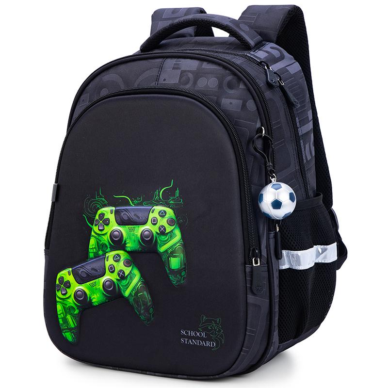 High Quality Children Backpack Boys Cartoon Football Primary School 1-3 Grade Waterproof Satchels 3D Bookbag