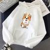 Milk Tea Cup Corgi Fashion Унисекс Толстовки Весна Осень Мужские Повседневные Толстовки Толстовки Студенческие Базовые Толстовки Свитшоты Топы