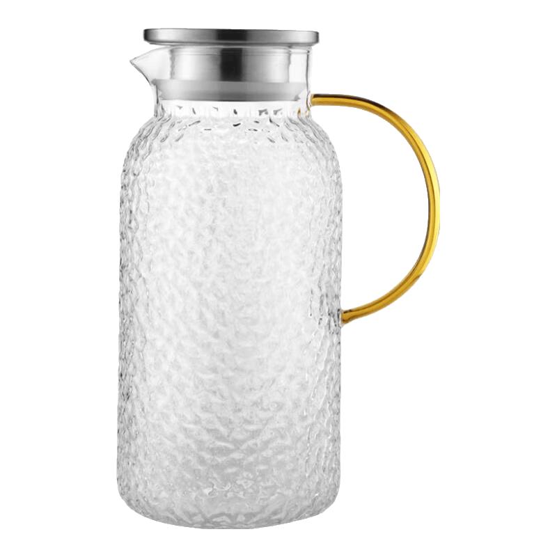 Fuguang Hammered Glass Water Pitcher with Handle