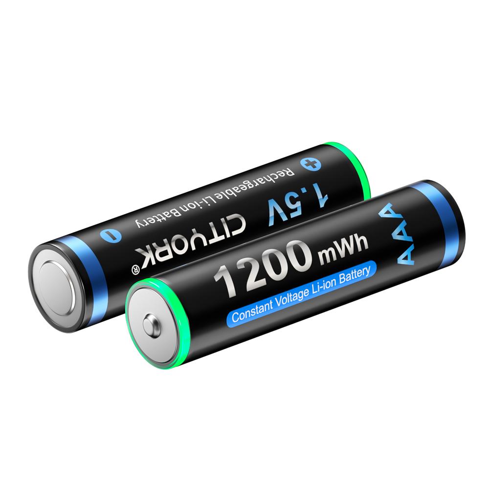 Cityork 1.5V AAA+AA Rechargeable Battery AA AAA Lithium Li-Ion Battery With 8 Slots 1.5V AAA AA Li- Ion Battery Charger