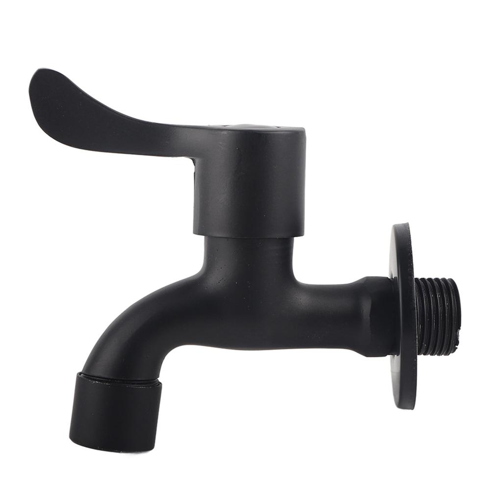 Washing Machine Tap 304 Stainless Steel Black Wall Mount Tap Garden Water Faucet for Bathroom Stainless Steel Faucet