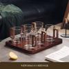 Heat-Resistant Glass Tea Cup Set With Wooden Handle Home Living Room Serving Guest Drinking