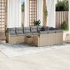 VidaXL Garden Lounge Set with Cushions 11 Pcs, Patio Sofas, Patio Furniture Set, Outdoor Furniture, Beige 3219489