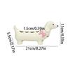 4 Slot Dachshund Toothbrush Holder Ceramic Toothpaste Toothbrush Base  Bathroom Accessories