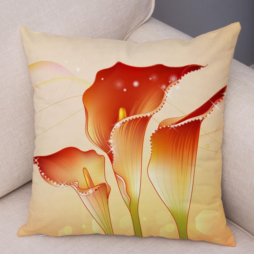 Красивая цветочная подушка, художественная наволочка для дивана, домашняя простая наволочка с геометрическим цветком