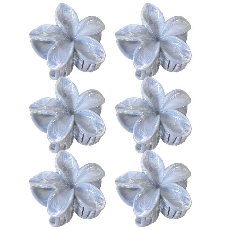 Gradient Frangipani Hair Clip Female Versatile Sweet Resort Fairy Shark Clip Vintage Hair Accessories