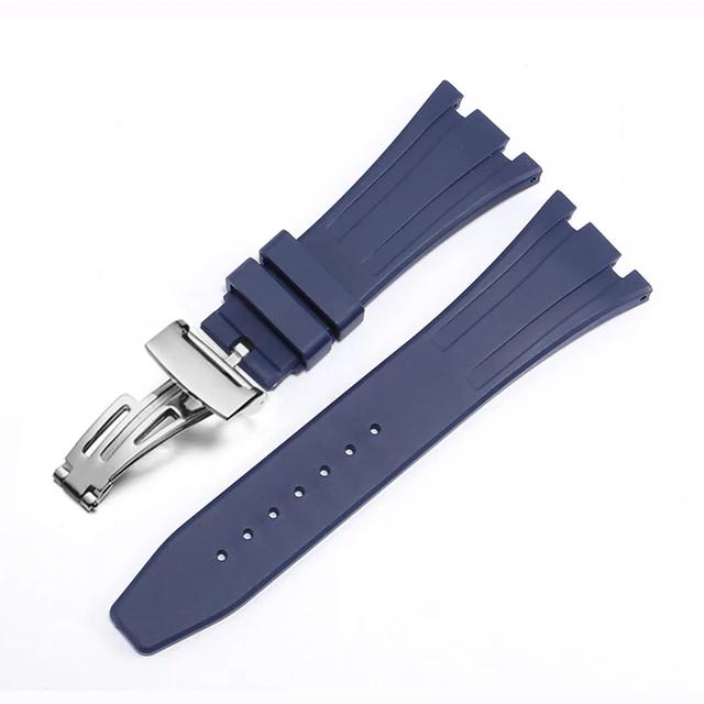 Silicone Watch Band for AP Aibi 15400 Royal Oak Series Waterproof Rubber Watch Straps Men Bracelet Accessories 26mm 27mm 28mm