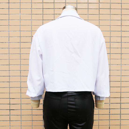 Женская летняя рубашка с рукавами, рубашки, топы, укороченные топы, базовый стиль для поездок на работу, длинные однобортные лацканы с клапаном