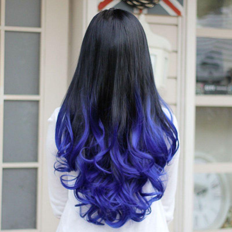 Женские длинные кудрявые волнистые полупарики термостойкие градиентного цвета премиального салонного стиля