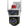 Three-Lens 360° Mobile Camera with Remote Monitoring & Intelligent Human-Shape Tracking